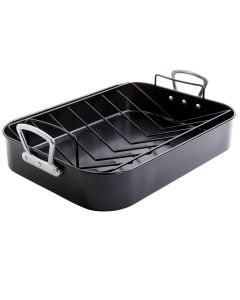 Gibson Home Broxton 2 Piece Turkey Roaster & V-Rack
